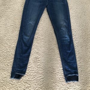 Hudson Size 27 dark wash raw hem jeans